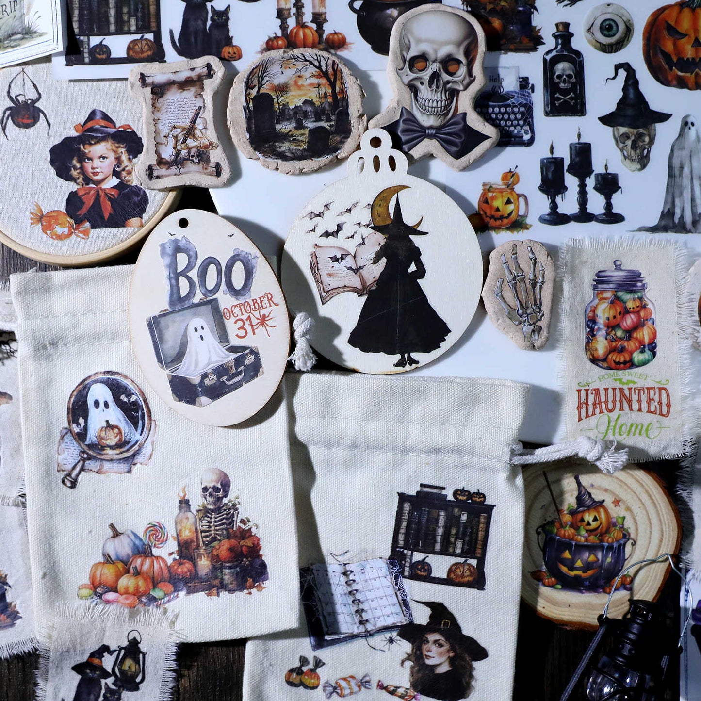 3 Sheet Halloween Rub on Stickers