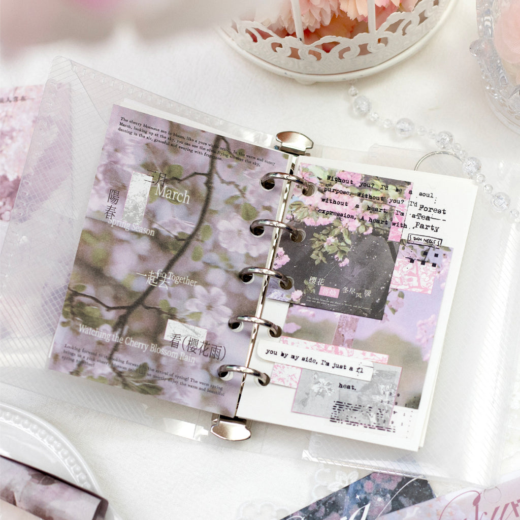 40 Pcs Sakura Theme Scrapbook Paper YHZY
