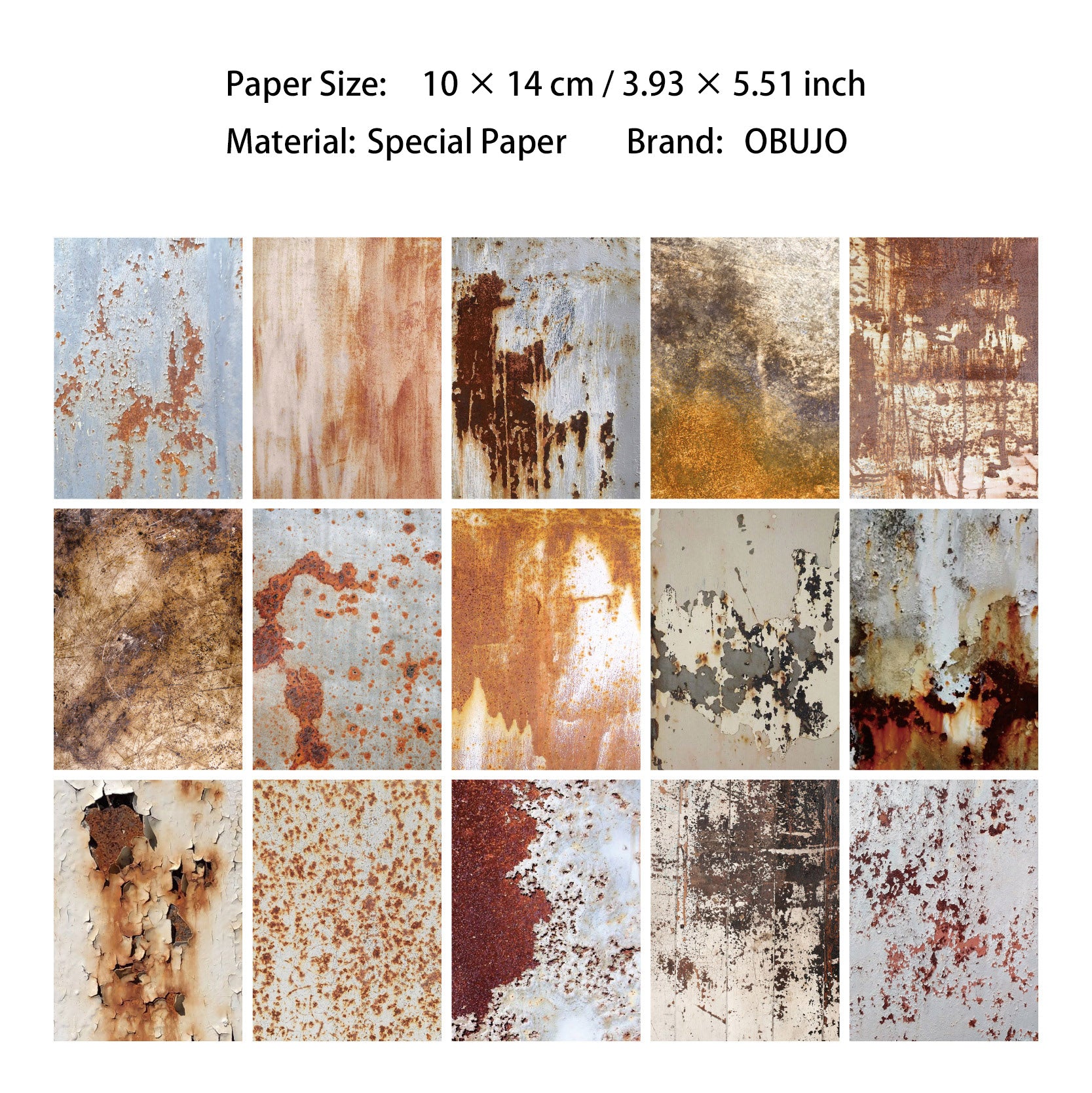 30 Pcs Rust Theme Scrapbook Paper XJXL