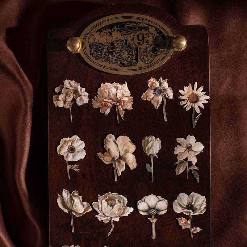 25 Pcs Vintage Flower Stickers SGSHJ