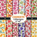6 inch Flower Scrapbook Paper Pad PA270