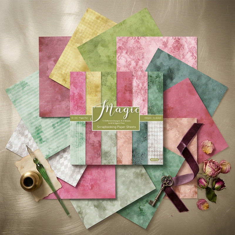 6 inch Palace Shimmer Scrapbook Paper Pad SKP511A