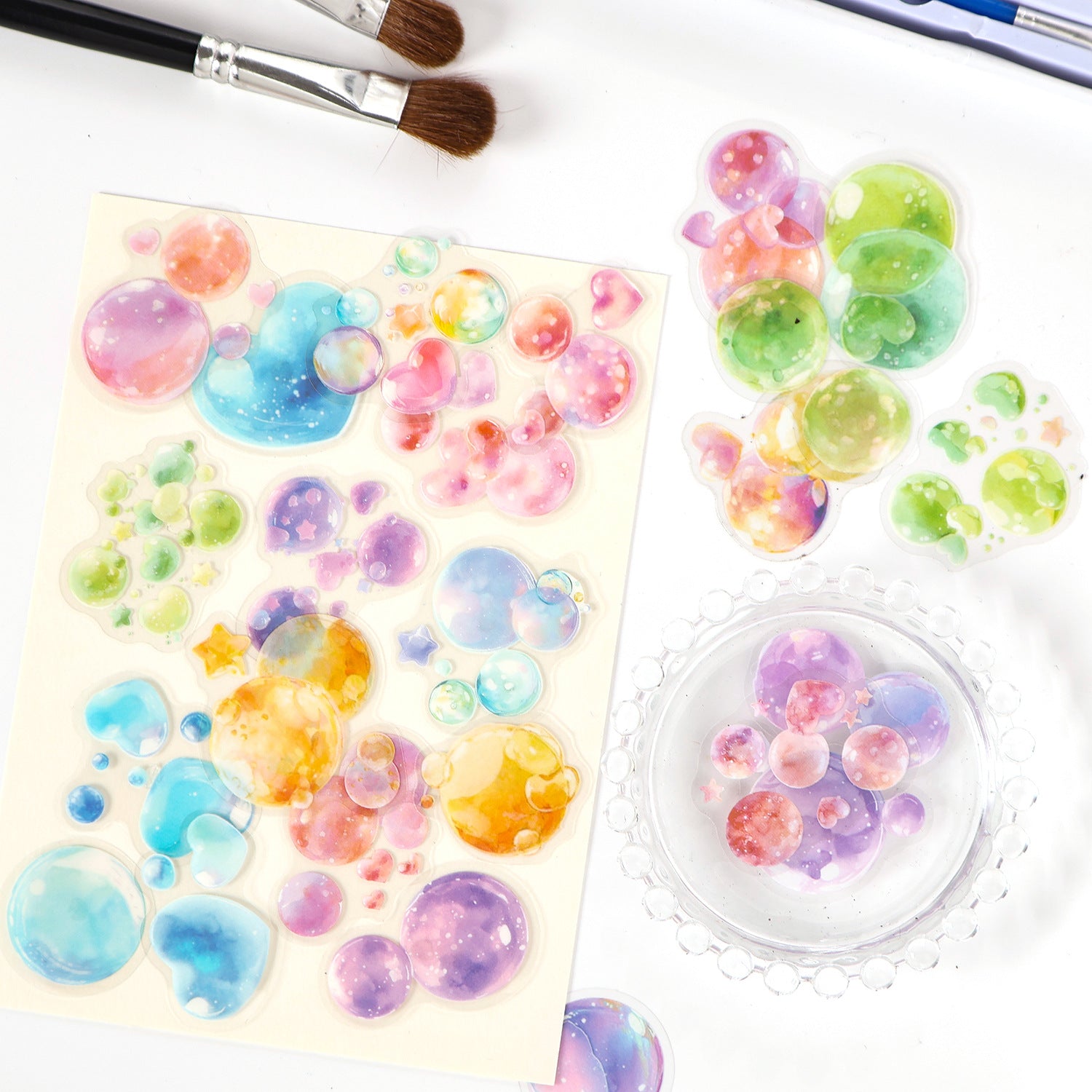 20 Pcs Fantasy Bubble PET Stickers MHPP