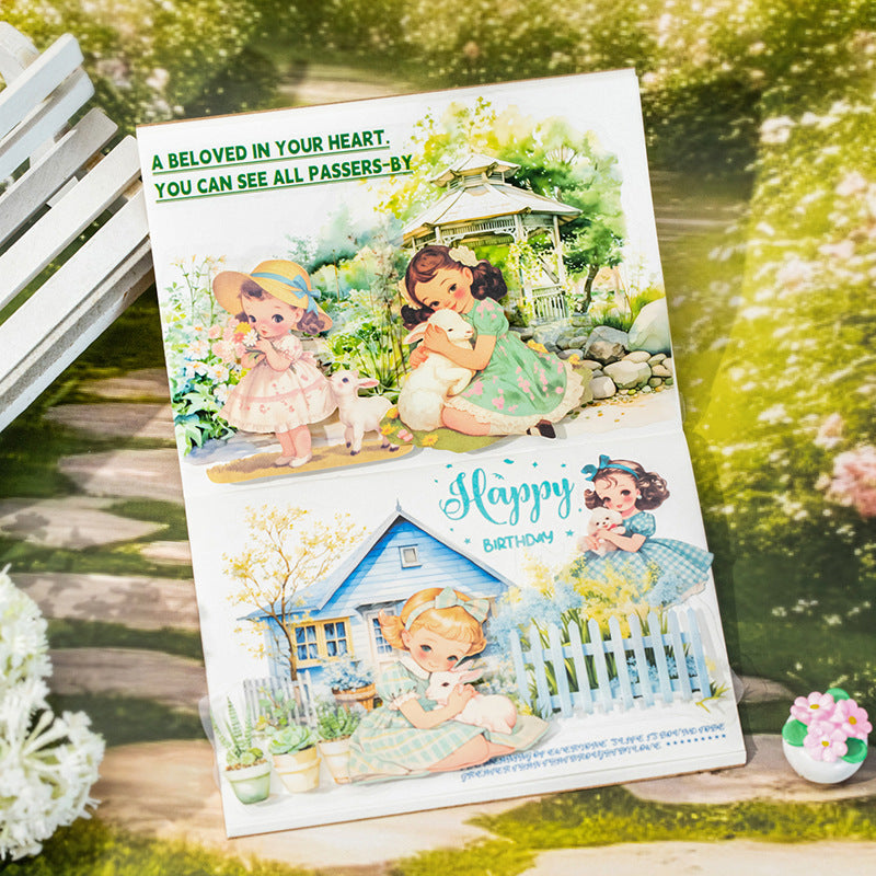 25 Pcs Girl Childhood Stickers TZWS