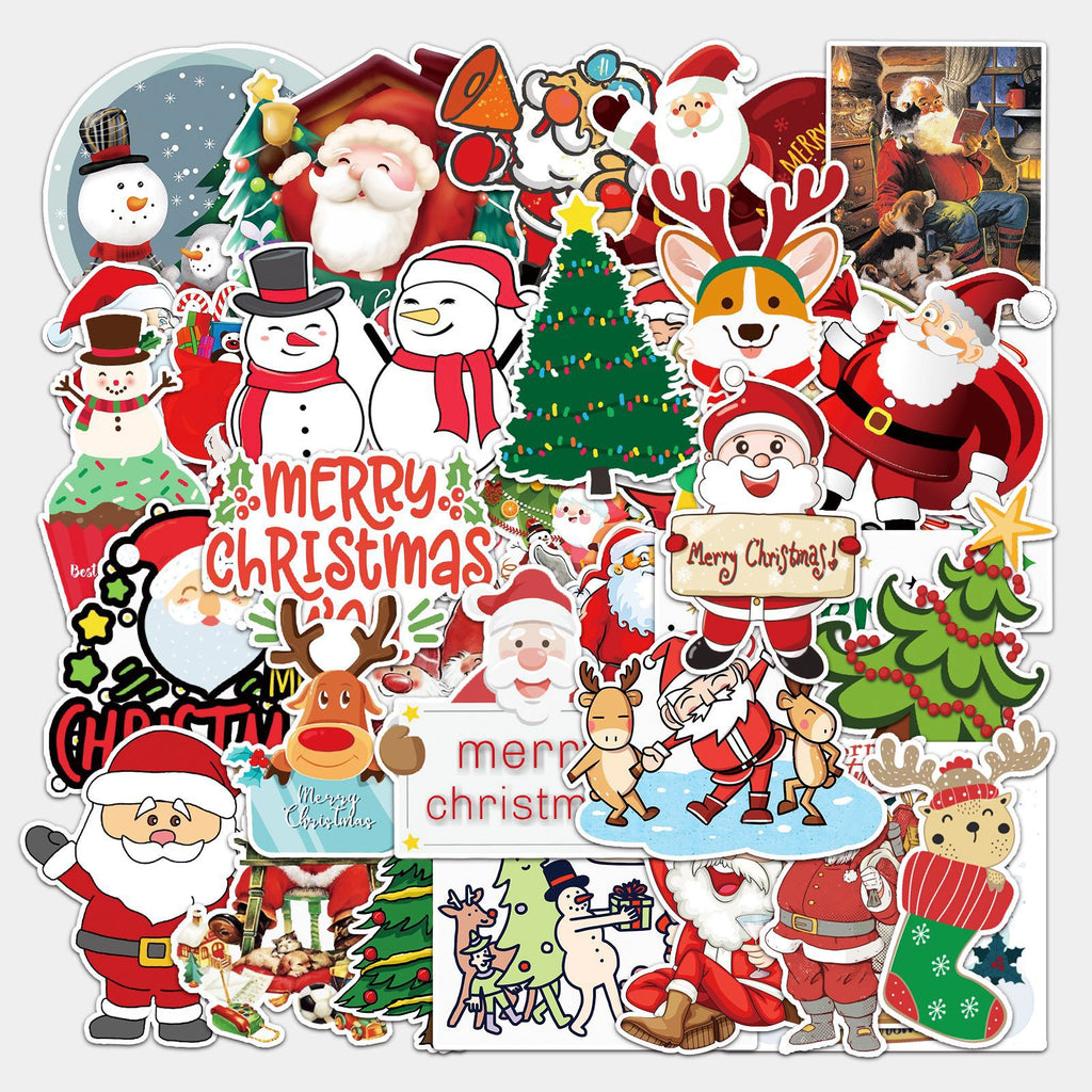50 Pcs Vinyl Chirstmas Stickers SDJ354