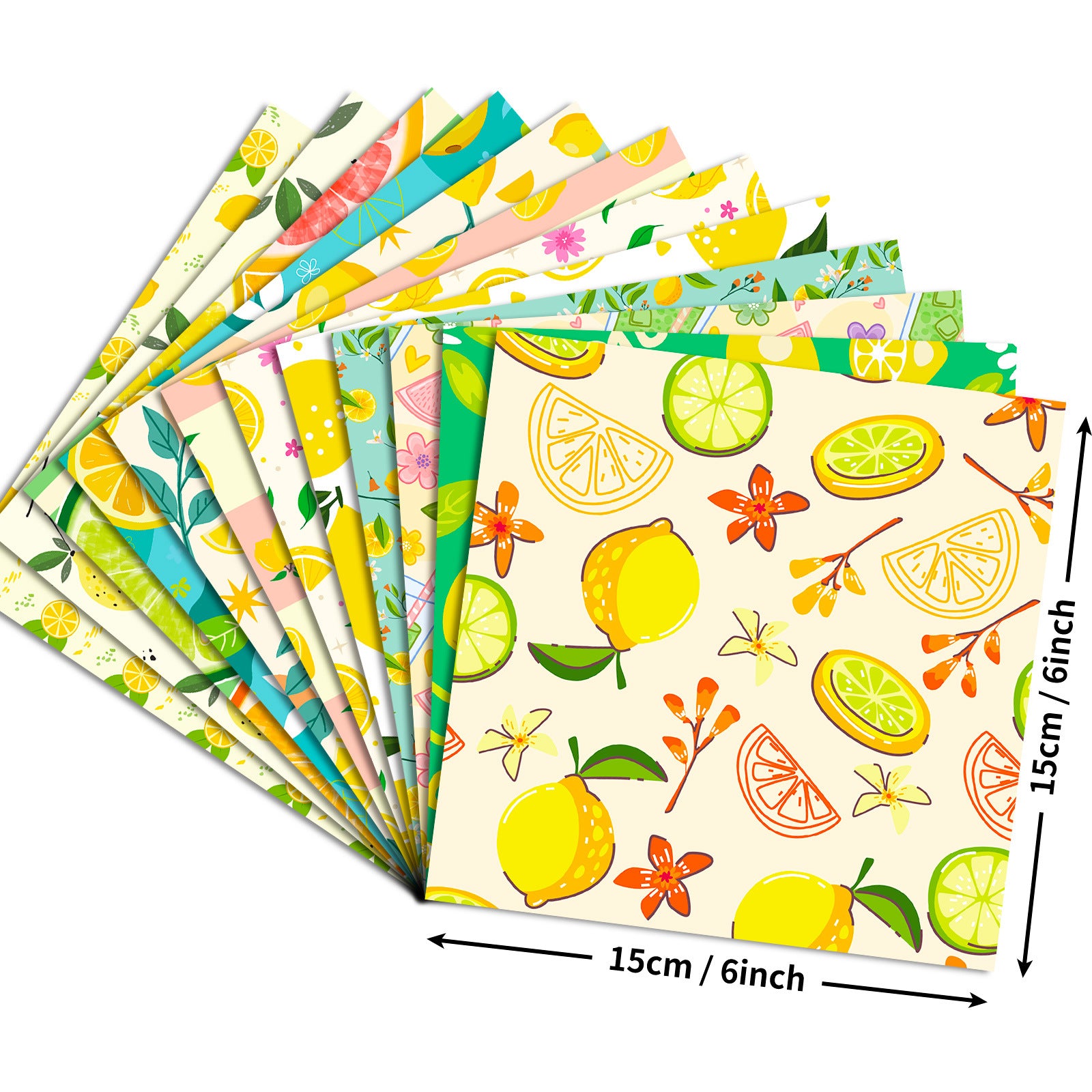 6 inch Lemon Scrapbook Paper Pad PA849