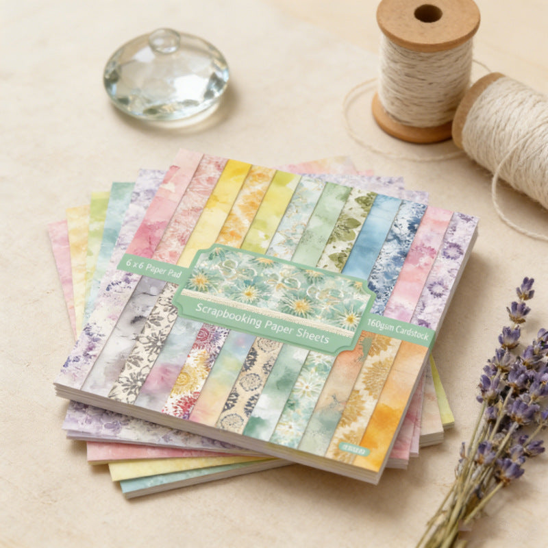 6 inch Serene Scrapbook Paper Pad SKP603