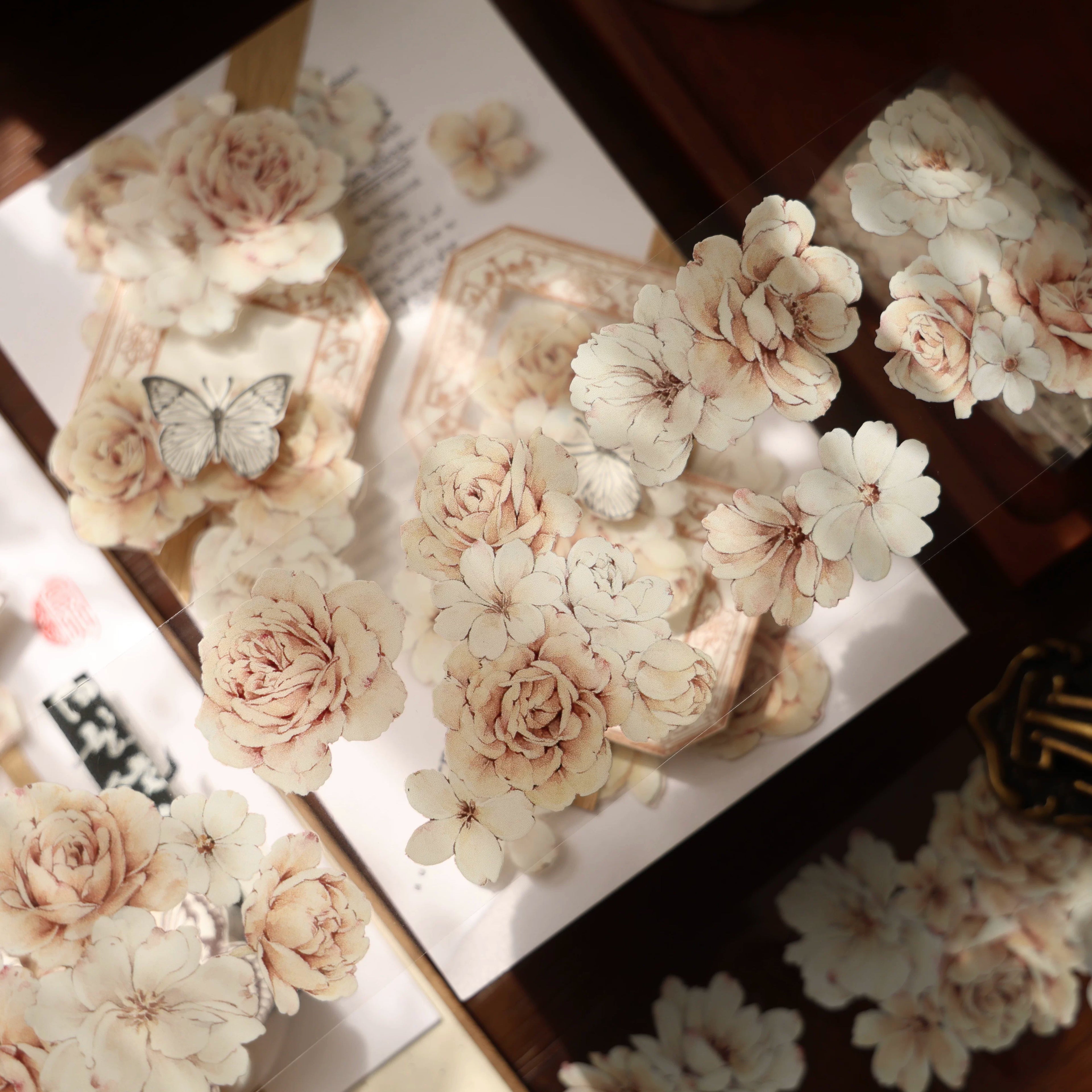 Floral Decorative Tape Rolls- Twilight Bloom Whispers