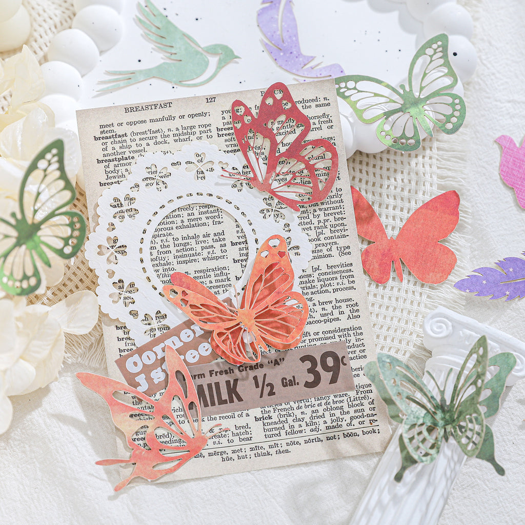 30 Pcs Hollow Cutout Scrapbook Paper TKZJ