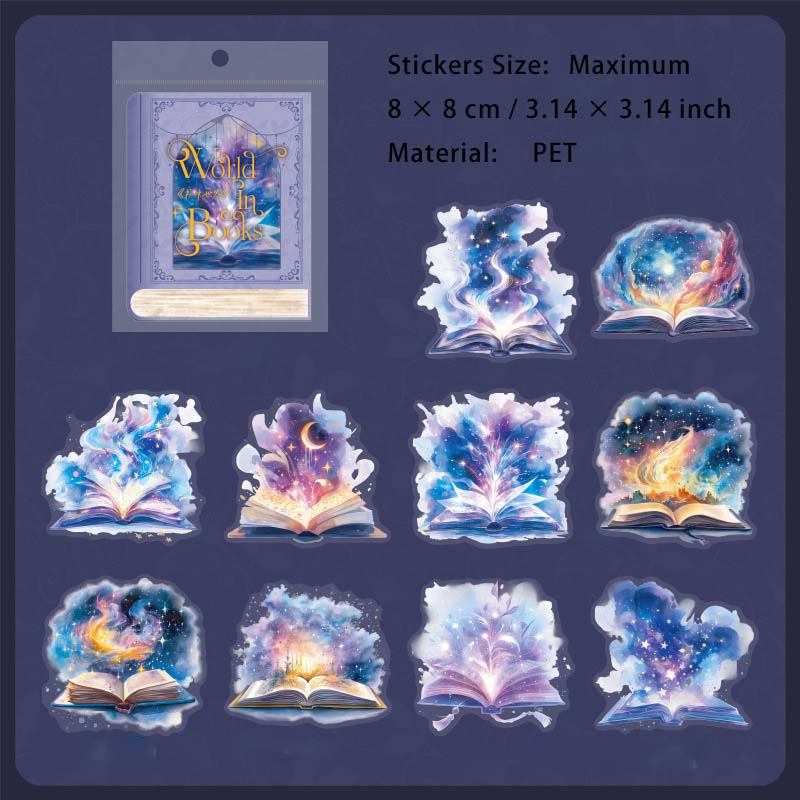 10 Pcs Forest Book PET Stickers SZSJ