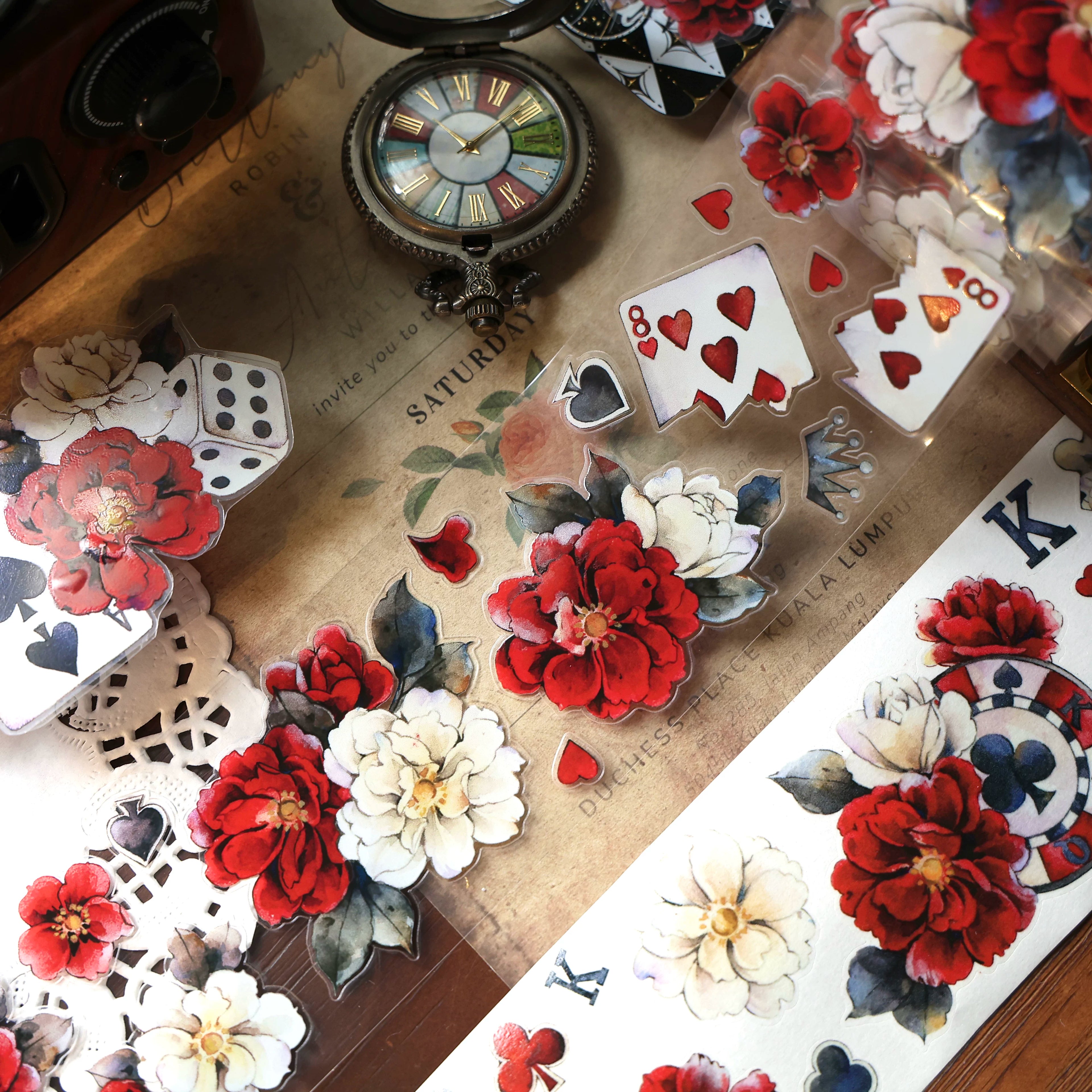 Floral Decorative Tape Rolls- Fortunate Chip