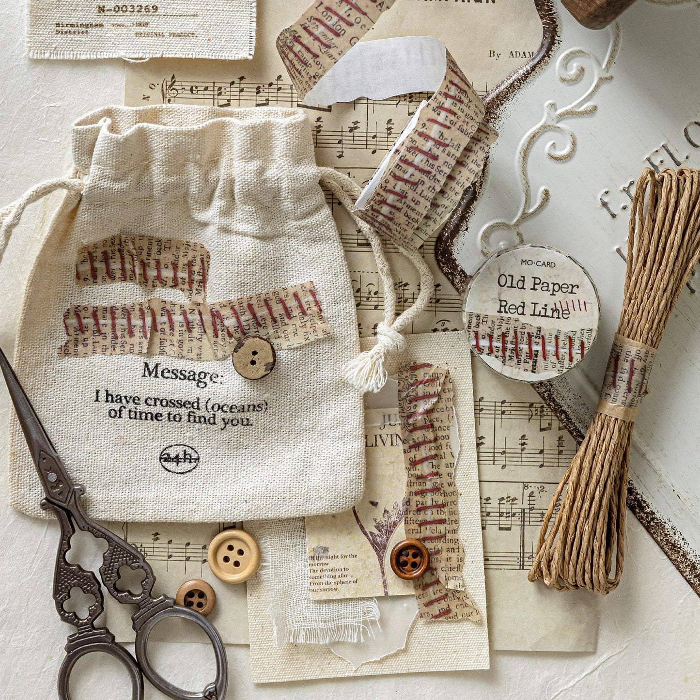 1 Roll Fabric Texture Washi Tape SBFR