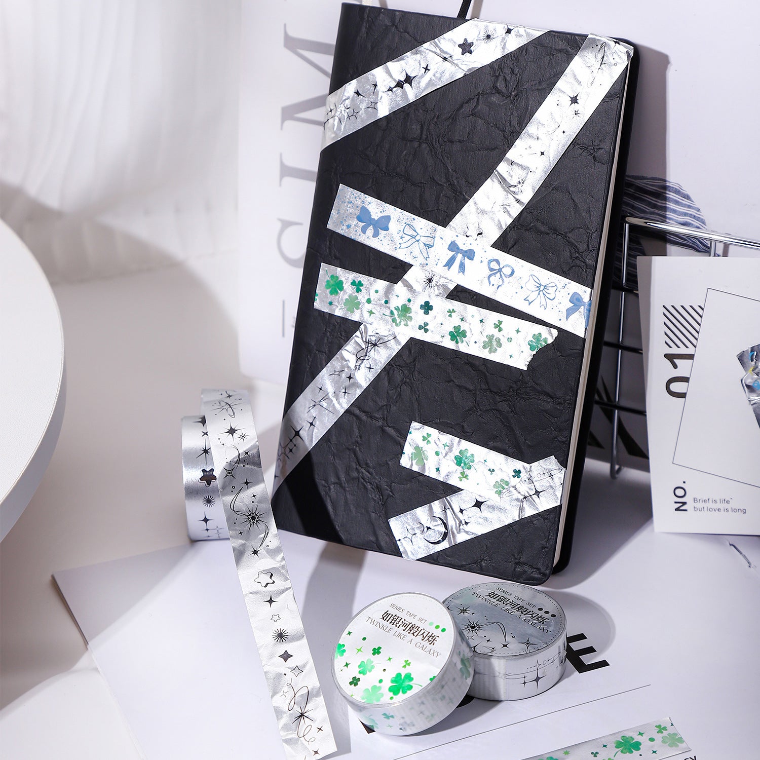 1 Roll Creative Silver Deco Tape RYHBSS