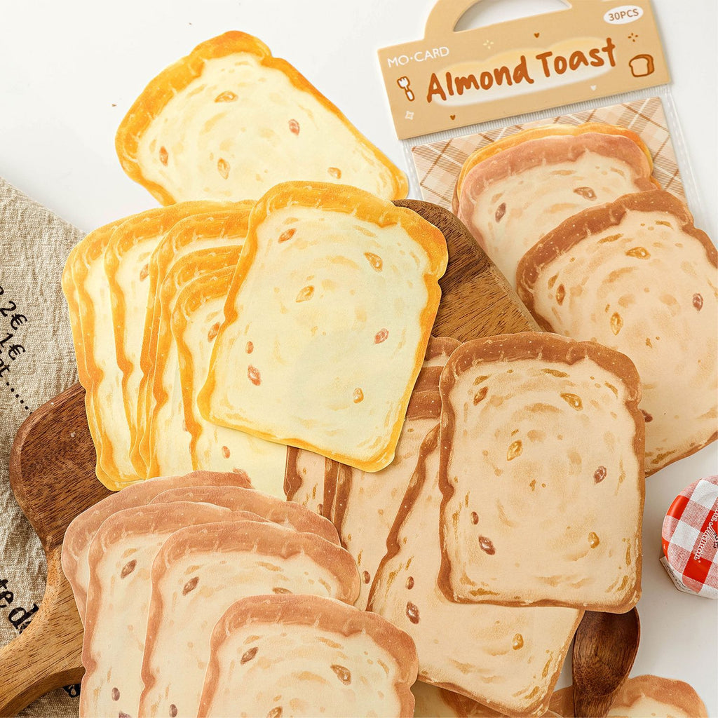 30 Pcs Toast Bread Notepad KLFJ