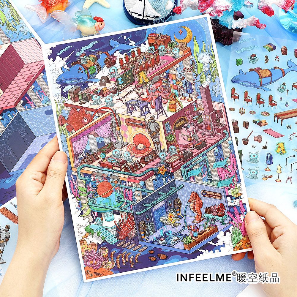 3D Cruise Party Themed DIY Stickers Kit JRYY27