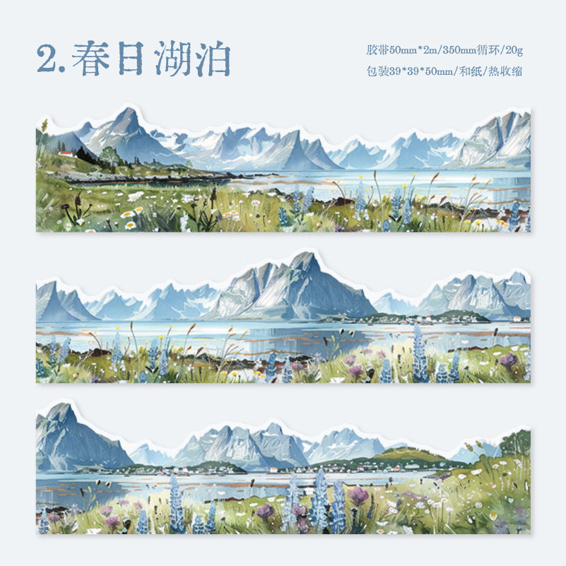 1 Roll Nature Landscape Die Cut Washi Tape LDJZ