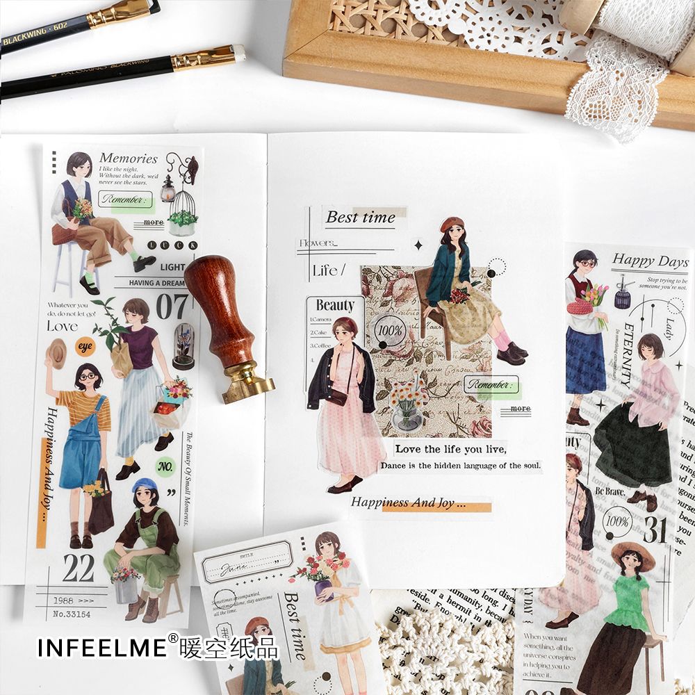 6 Sheets Girl Life Style Washi Stickers ORNX