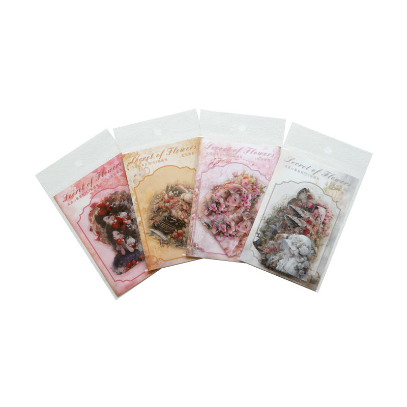 10 Pcs Fantasy Flower Girl PET Stickers HYXS