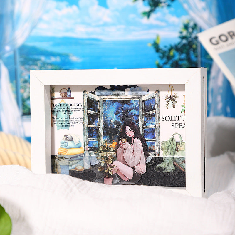 15 Pcs Windows Landscape PET Stickers YCYSJ