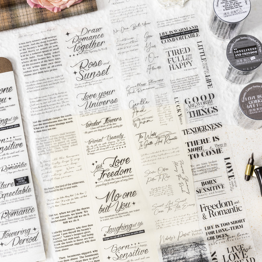 1 Roll Quote Words Cit-cut PET Stickers Tape LMLX