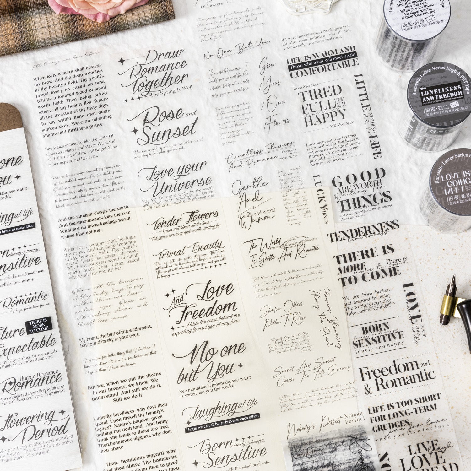 1 Roll Quote Words Cit-cut PET Stickers Tape LMLX