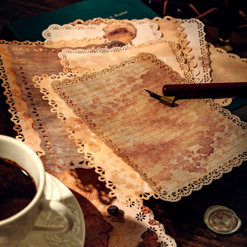 10 Pcs Lace Edge Journal Paper LAP02
