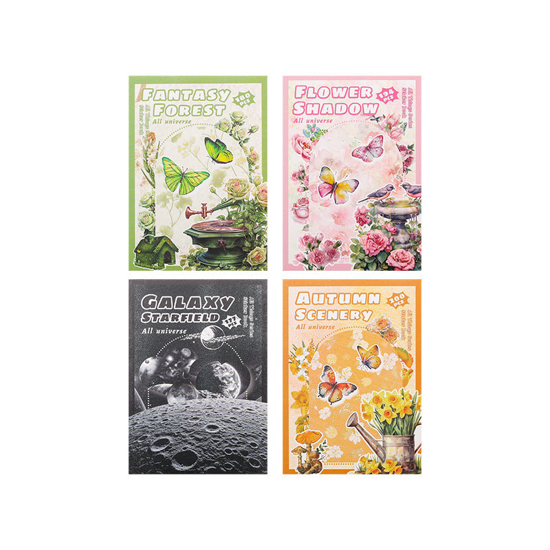 20 Sheets Vintage PET Stickers SLWX