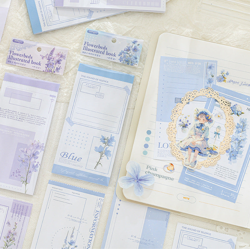30 Sheets Floral Notepad Paper HPTJ