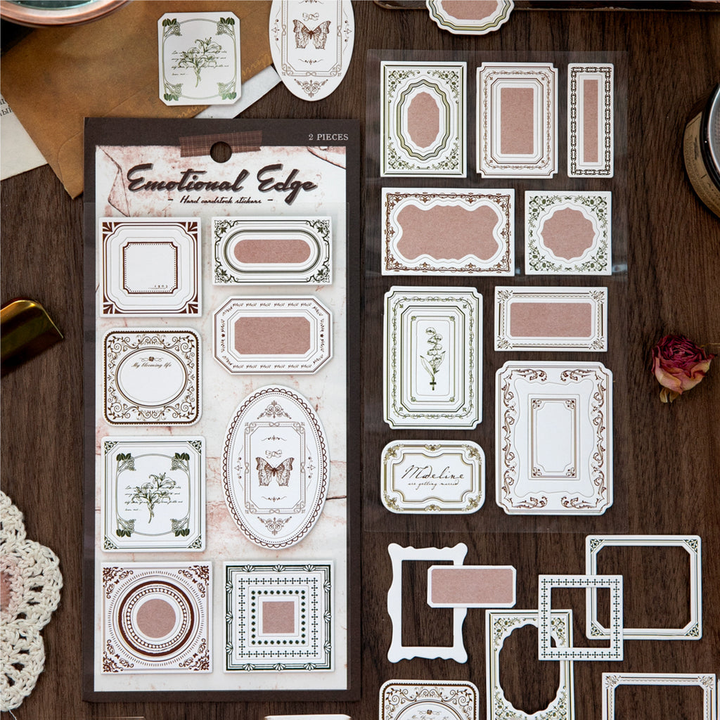 2 Sheets Vintage Journal Stickers QXBY