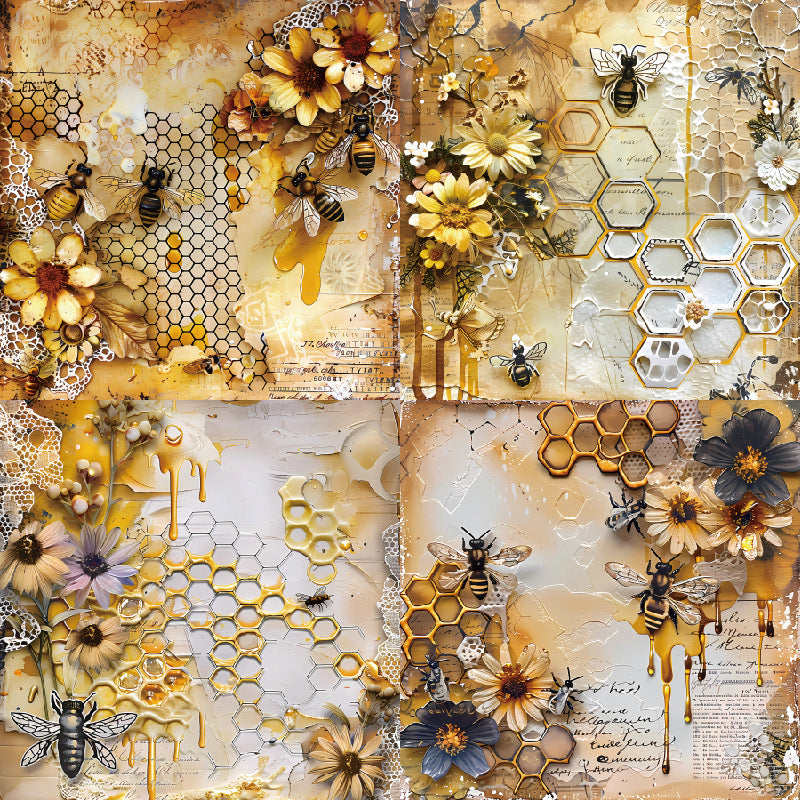 6 inch Honey FLower Scrapbook Paper Pad SKP503