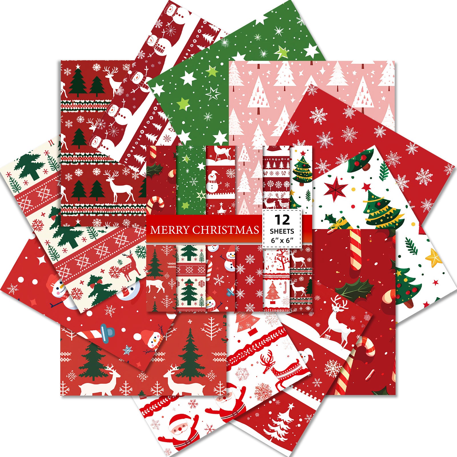 6 inch Christmas Scrapbook Paper Pad PA148
