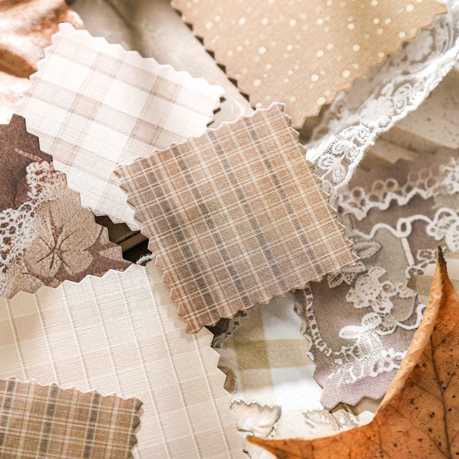 30 Pcs Fabric Texture Scrapbook Paper LCXYC