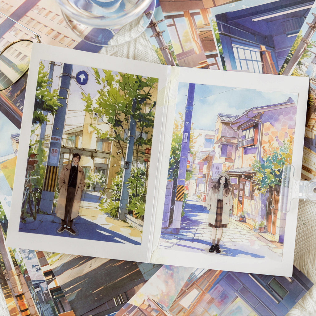 32 Pcs Travel Theme Scrapbook Paper XLZL