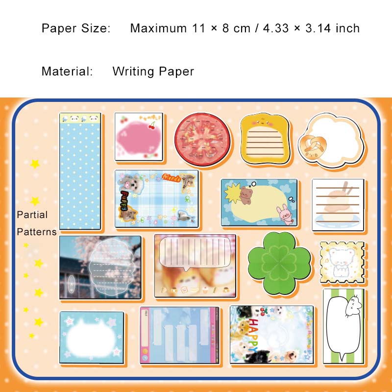 200 Pcs Cute Notepad Paper XQTY