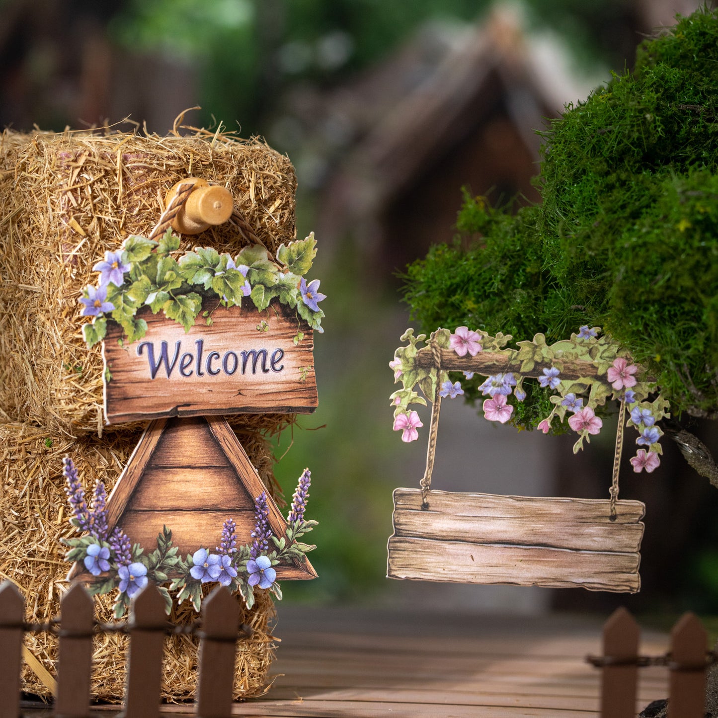 15 Pcs Wooden Sign Cardstock Stickers MJWY