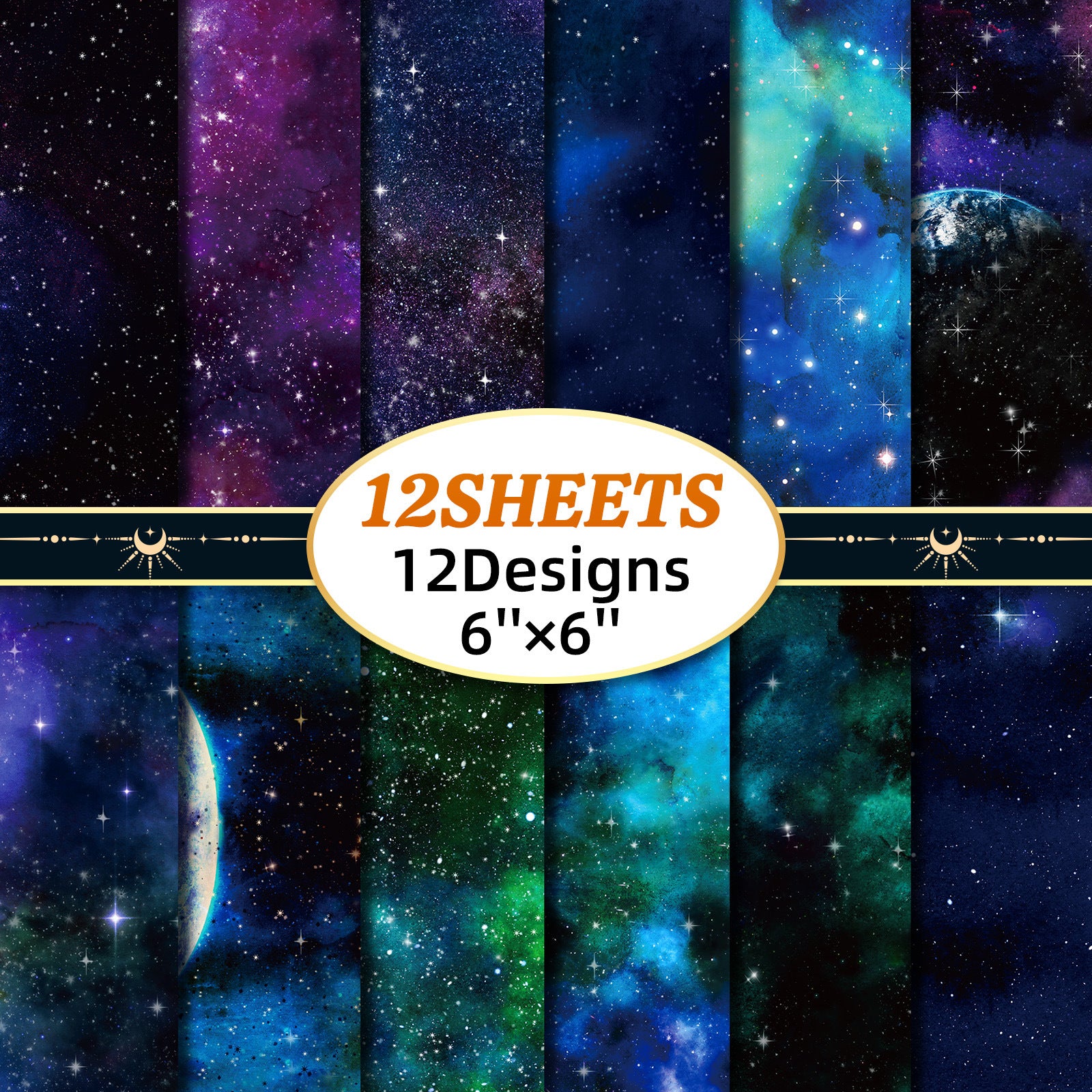 6 inch Galaxy Scrapbook Paper Pad PA309