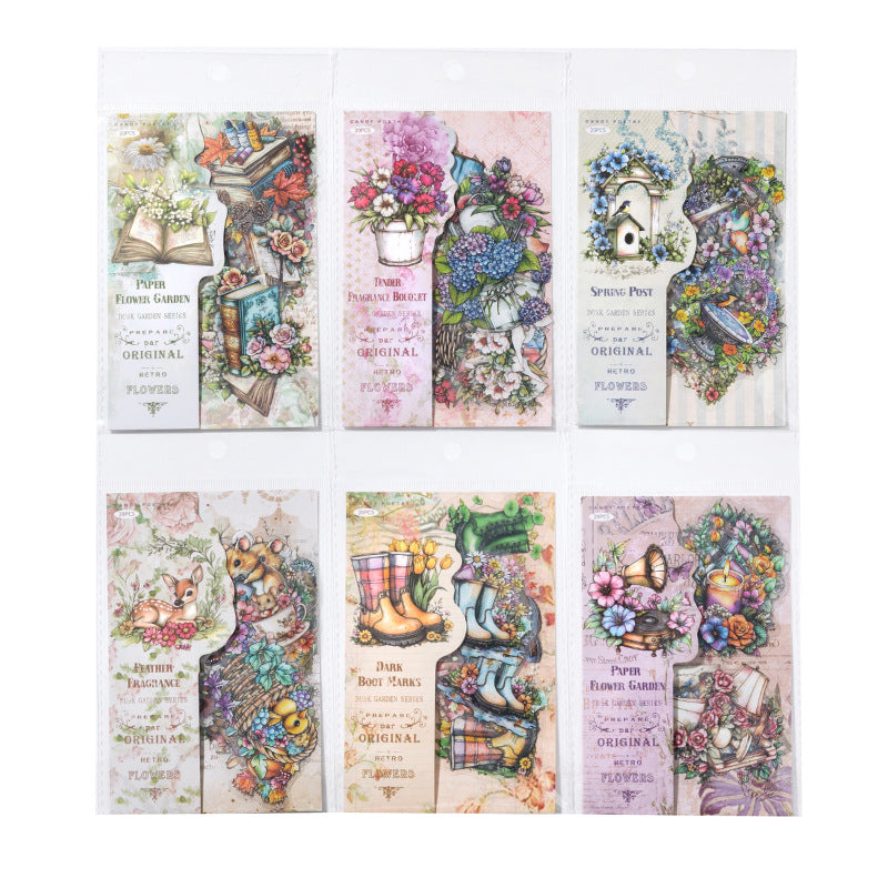 20 Pcs Floral Gadgets PET Stickers MAHY