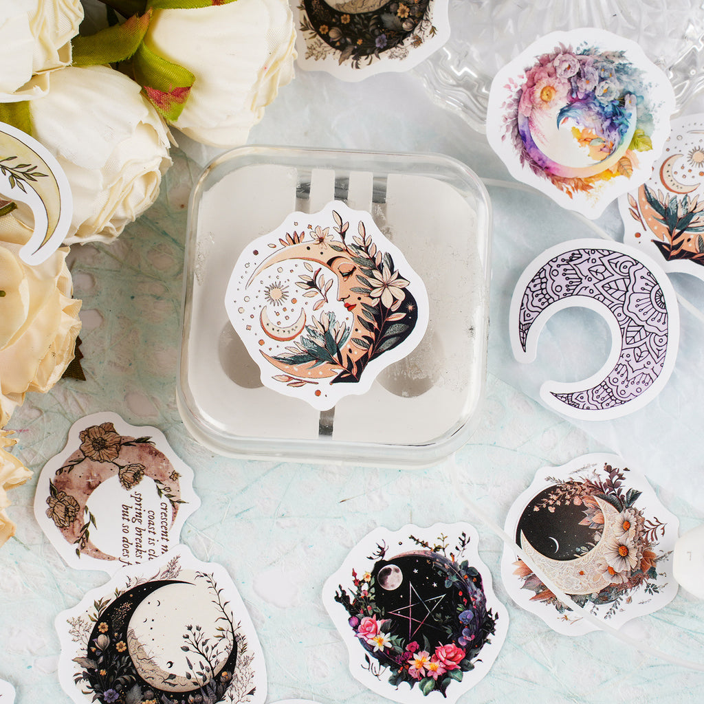 46 Pcs Moon Stickers HYYS