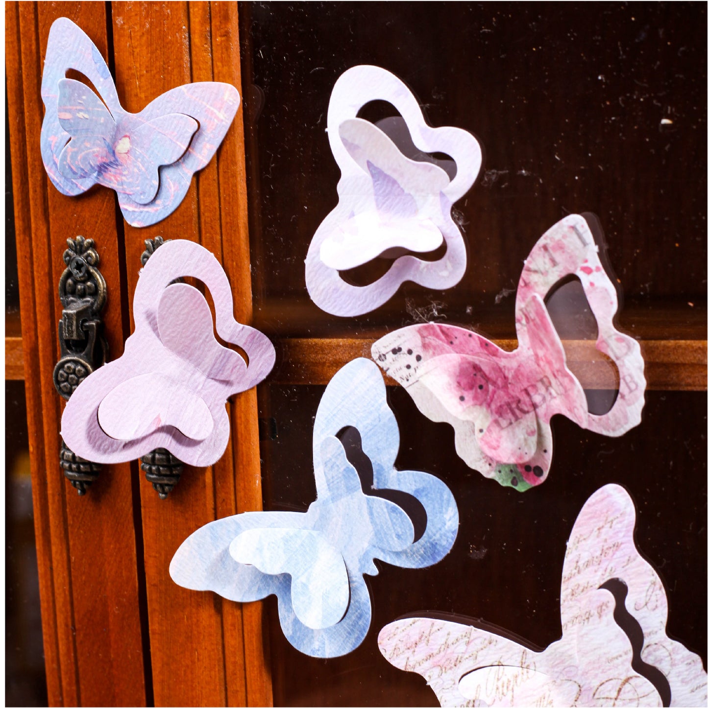 20 Pcs 3D Butterfly Scrapbook Paper DYXL