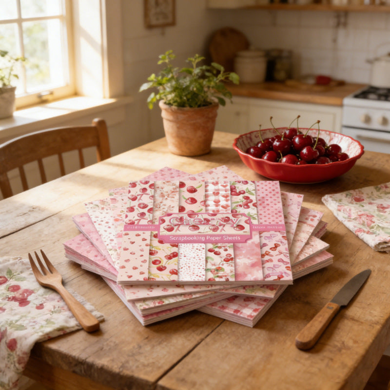 6 inch Cherry Scrapbook Paper Pad SKP593