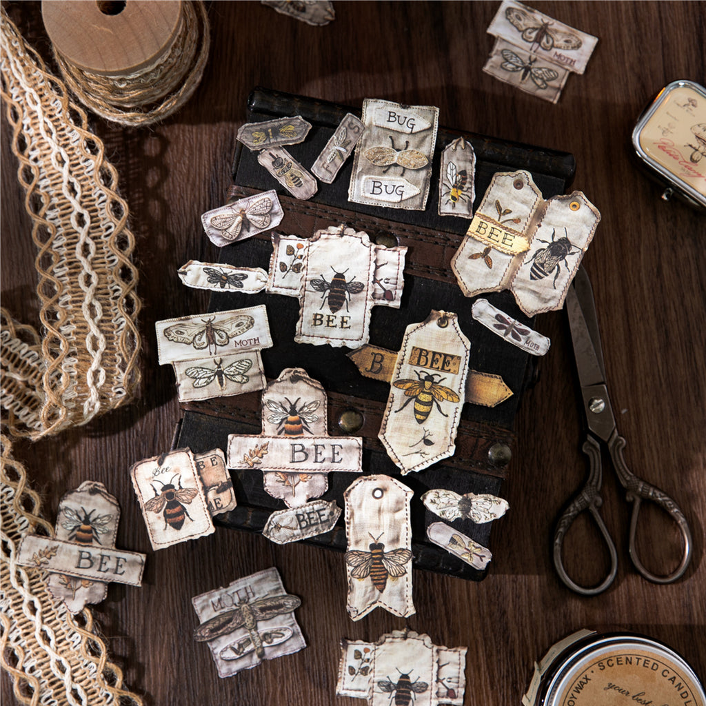 20 Pcs Vintage Lable Stickers SCBBQ