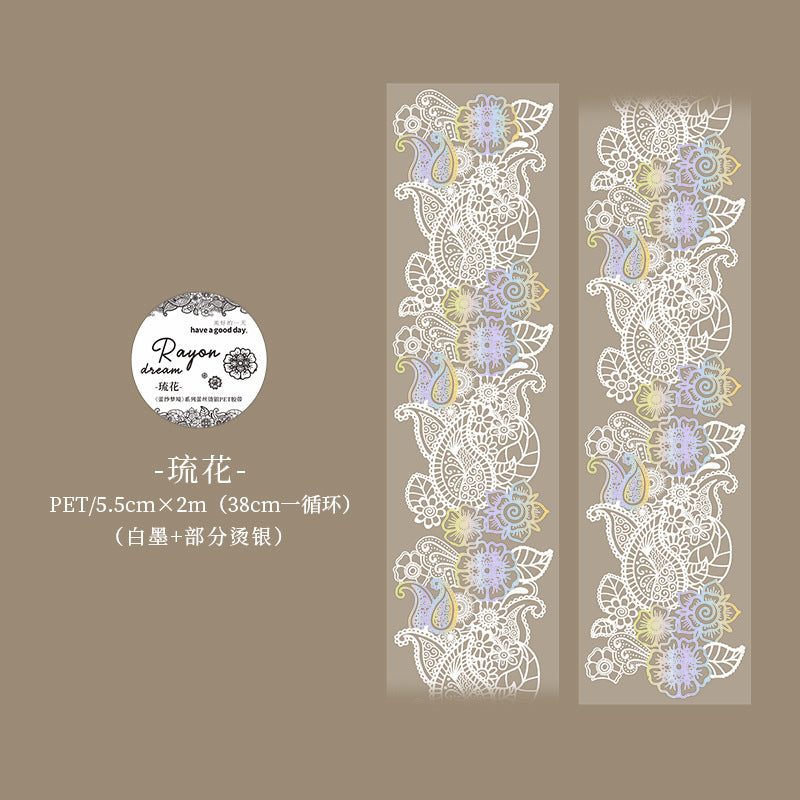 1 Roll Lace Design PET Tape LSMJ