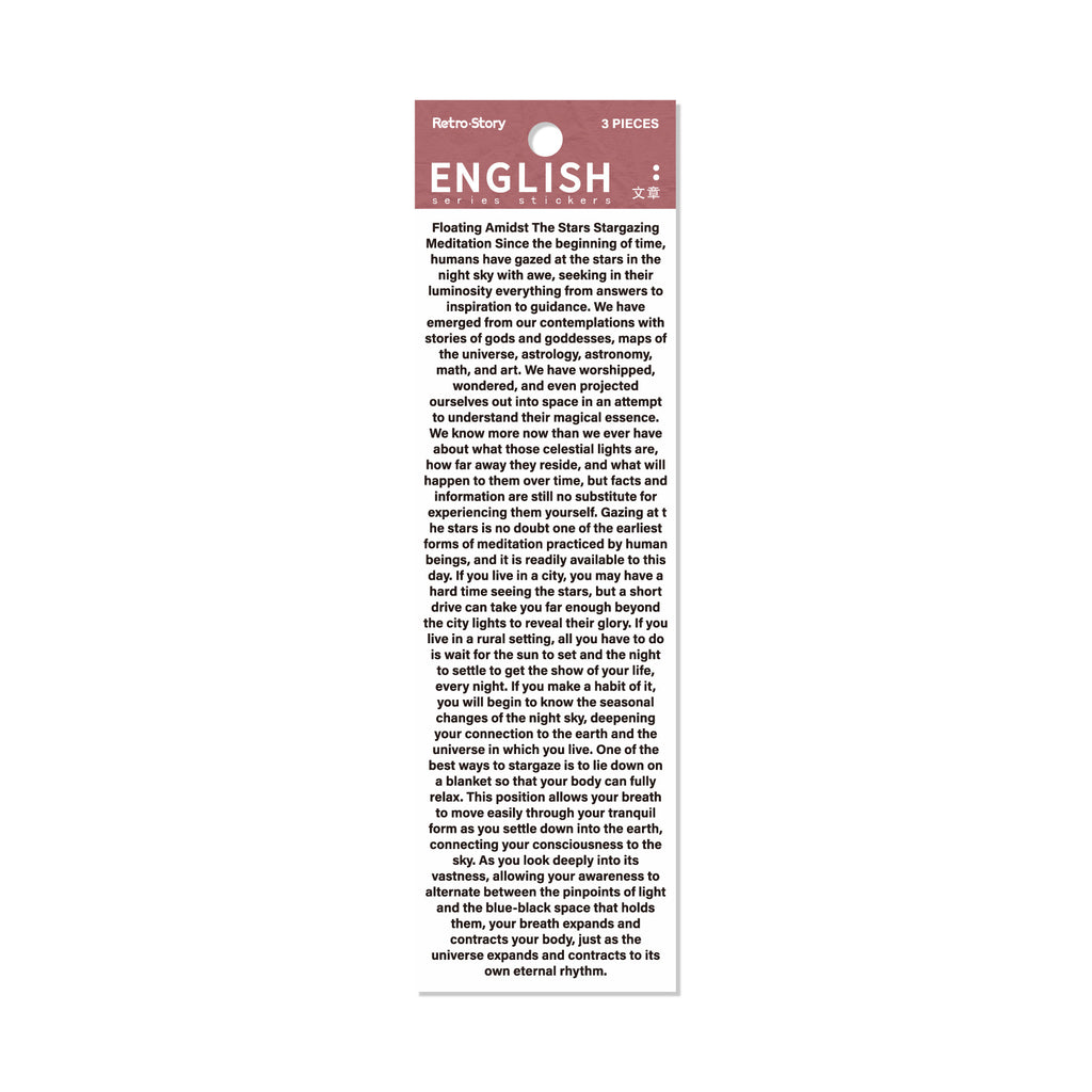 3 Pcs Quote Word PET Stickers YWXL
