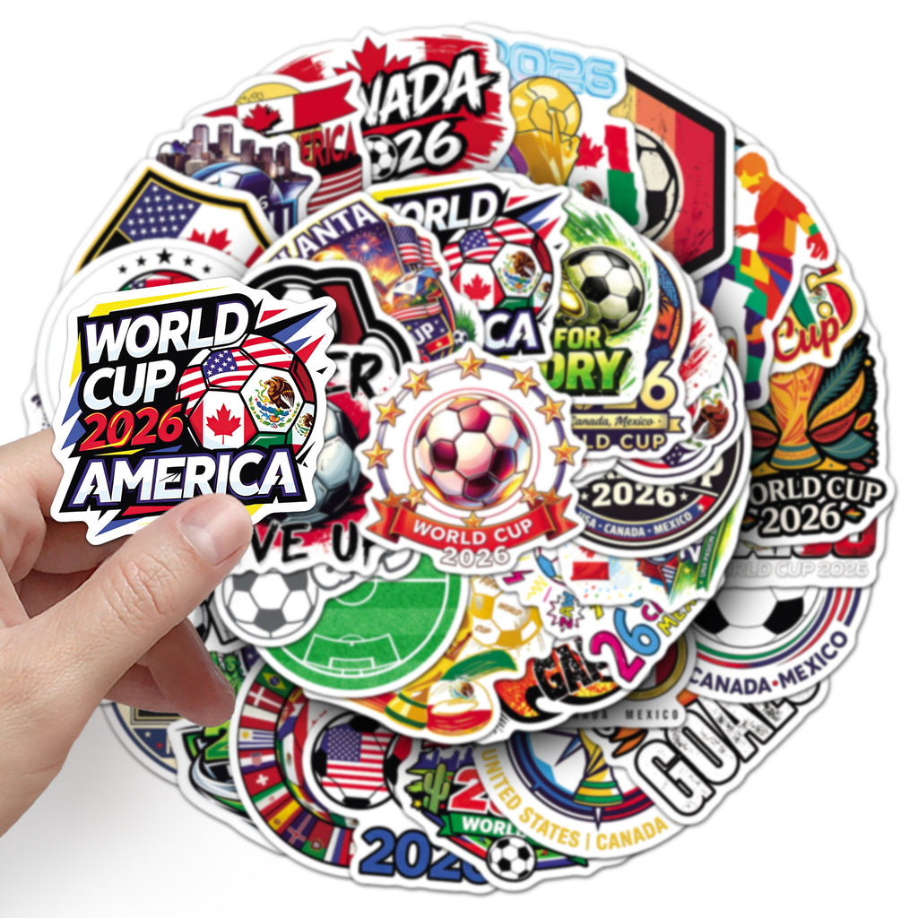 50Pcs Football Theme Waterproof Vinyl Stickers STY04