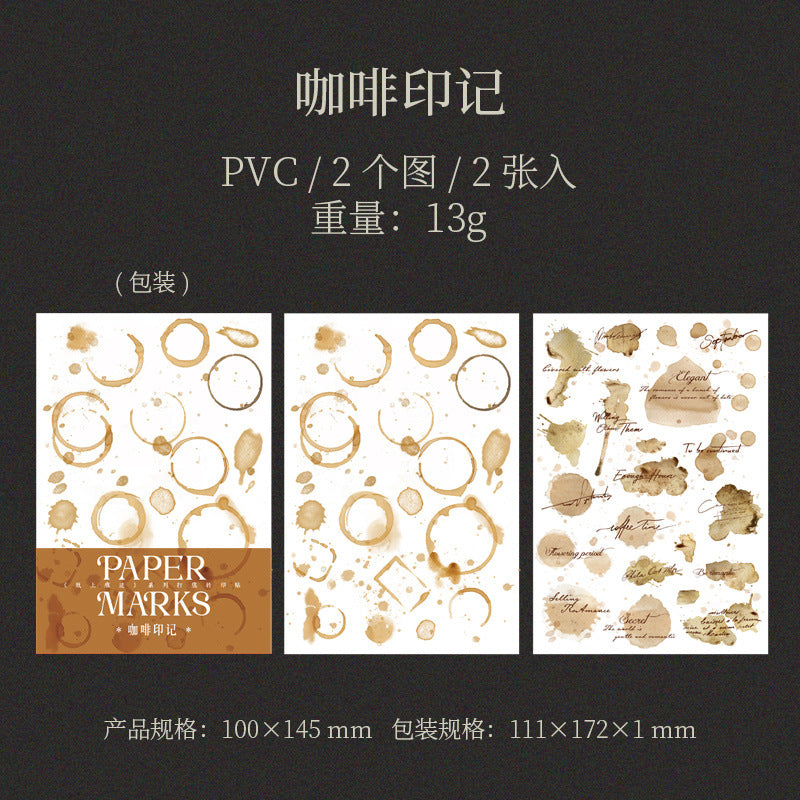 2 Sheet Vintage Transfer Stickers ZSHJ