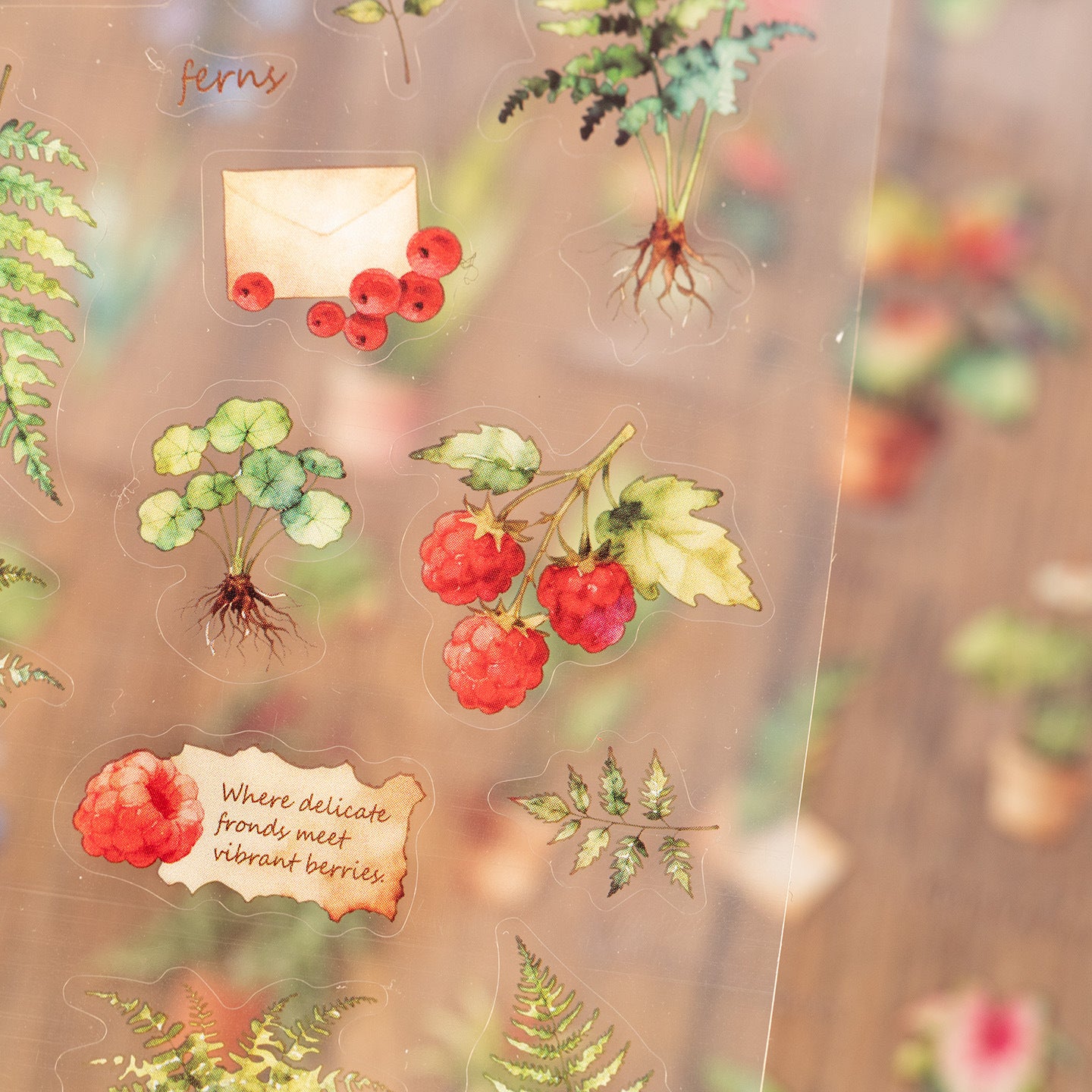 2 Sheets Greent Plant PET Stickers ZWYQ