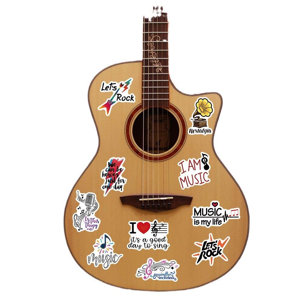 50 Pcs Vinyl Music Stickers DD172