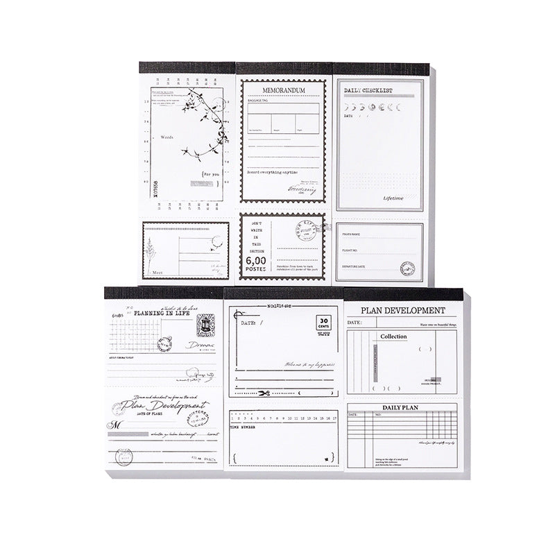 50 Pcs Vintage Scrapbook Notepad SYYQ