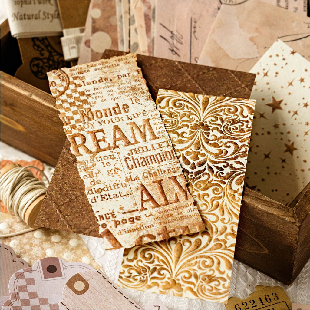 37 Pcs Junk Journal Paper and Stickers Kit FHPZ