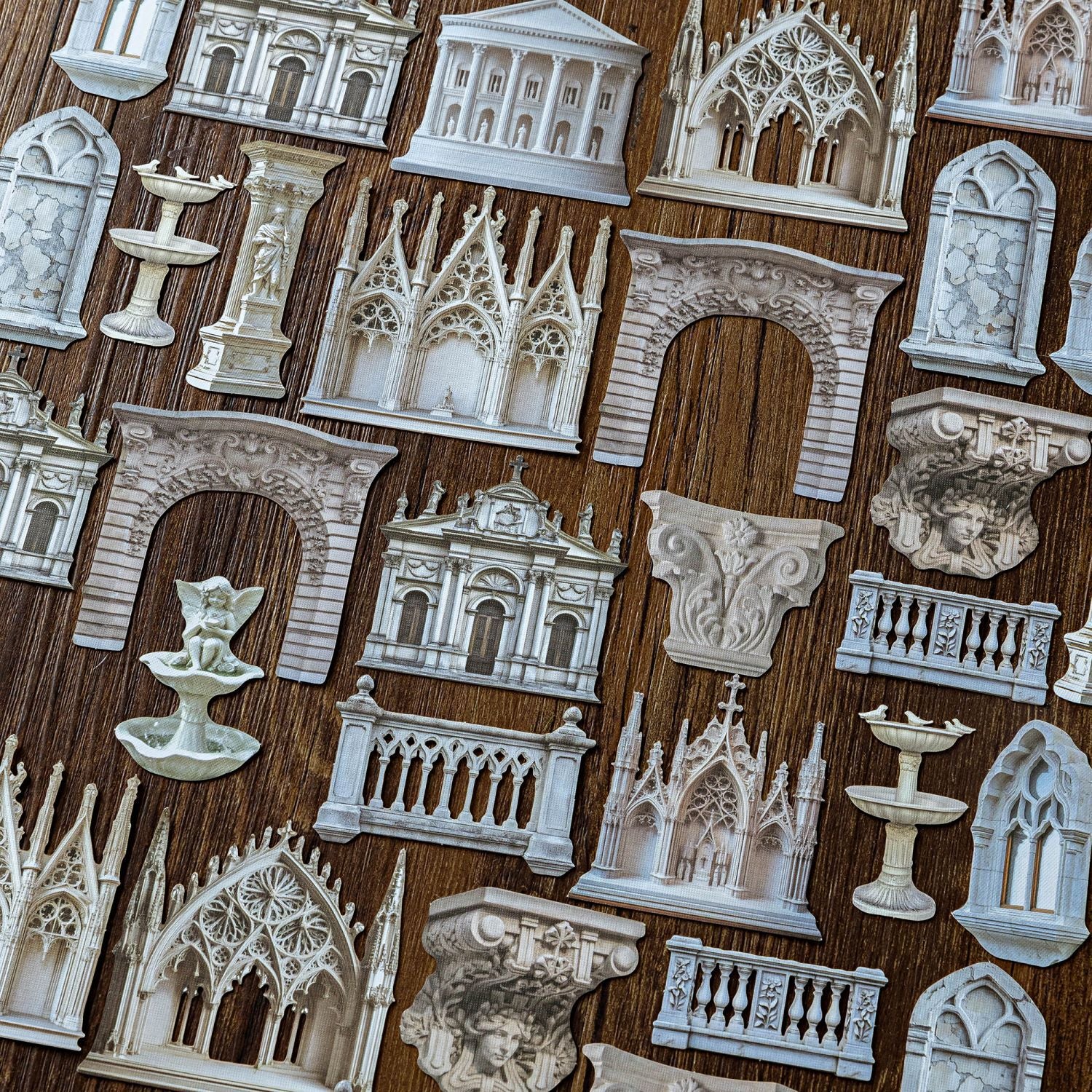 30 Pcs Statue Museum Theme Stickers SGBWG